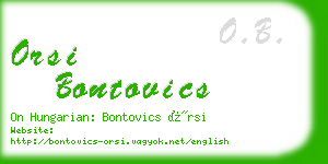 orsi bontovics business card